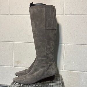 Cole Haan Gray Suede Heeled Knee-High Boots